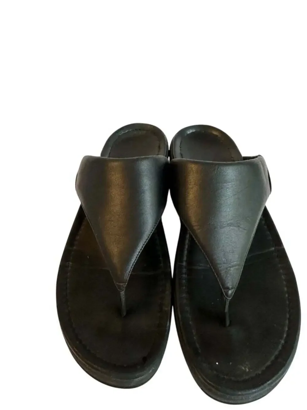 FitFlop Lulu Platform Thong Sandals Black Travel Walking Comfort Size 11